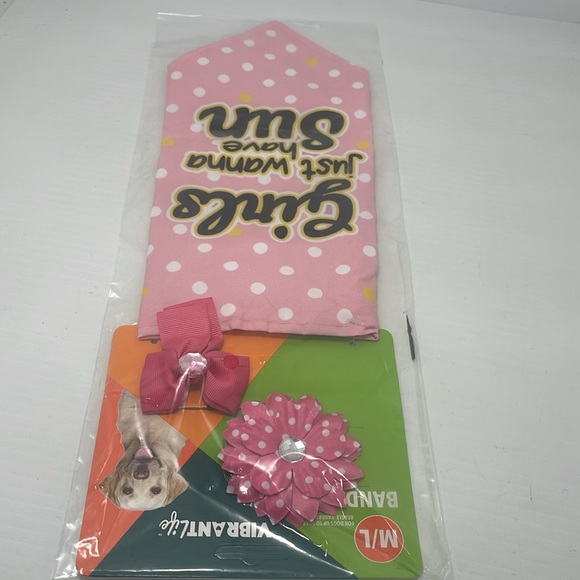 Vibrant Dogs Beagle, Labrador, Chihuahua Bandana Set Pink Color NWT - Picture 5 of 15
